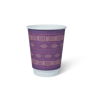 12oz DOUBLE WALL HOT CUP COFFEE ORIGINS™ Uganda Front view